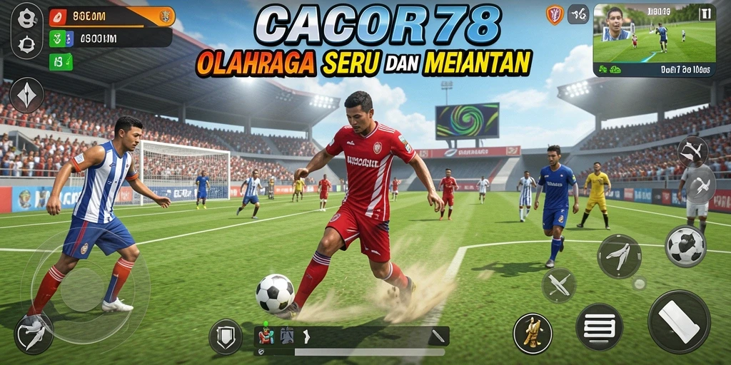 Screenshot gameplay <strong>CACOR78</strong> menampilkan aksi seru di lapangan.
