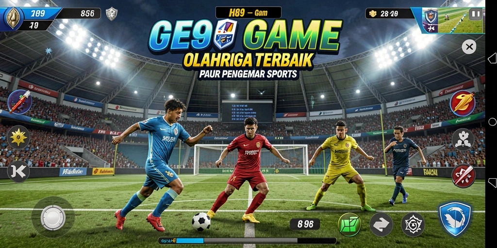 Tangkapan layar utama H89 menampilkan aksi olahraga yang seru dan grafis yang fantastis.