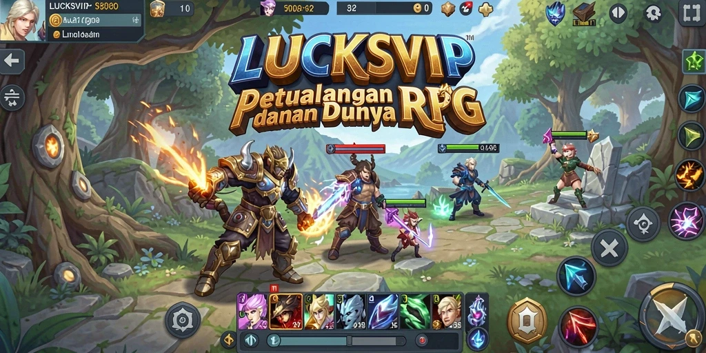 Tampilan menarik dari gameplay RPG LUCKSVIP yang mendebarkan.