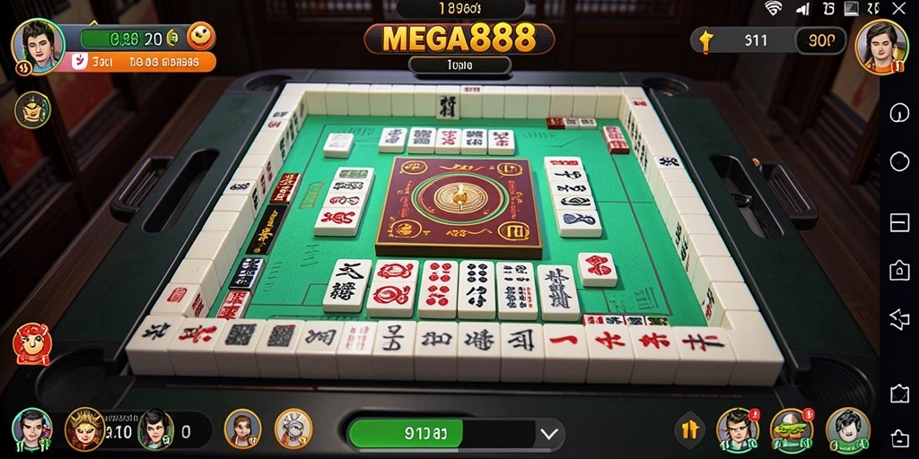Tampilan gameplay Mahjong yang menarik di MEGA888.