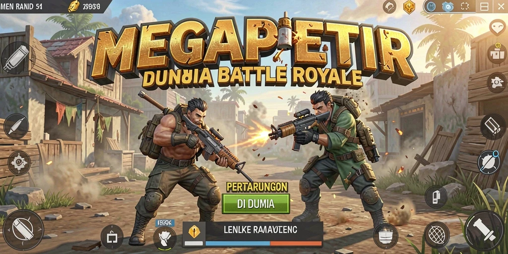 Tangkapan layar dari gameplay MEGAPETIR yang mendebarkan.