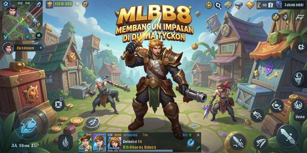 Tampilan menarik dari gameplay MLBB8 di dunia Tycoon.