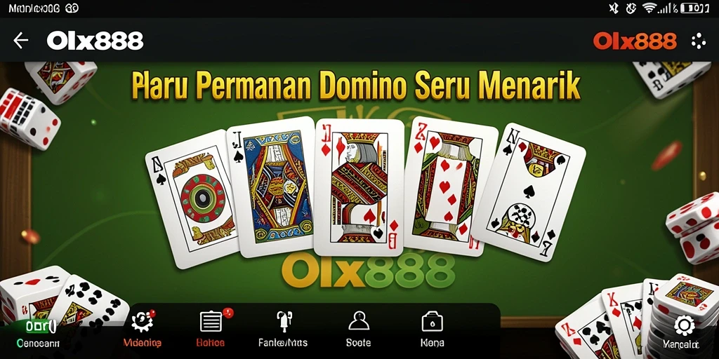 Screenshot gameplay OLX888 yang menampilkan keseruan permainan Domino.