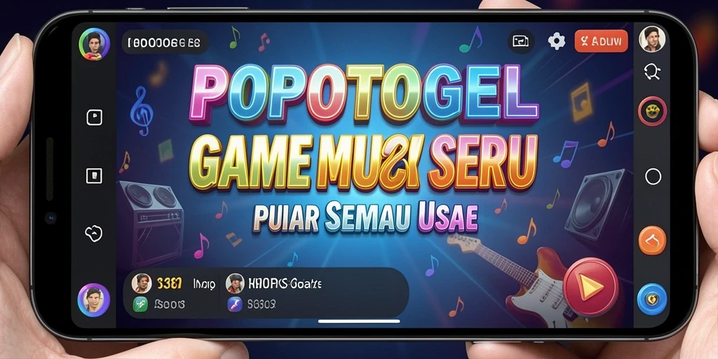 Tampilan gameplay seru dari game musik POPOTOGEL.