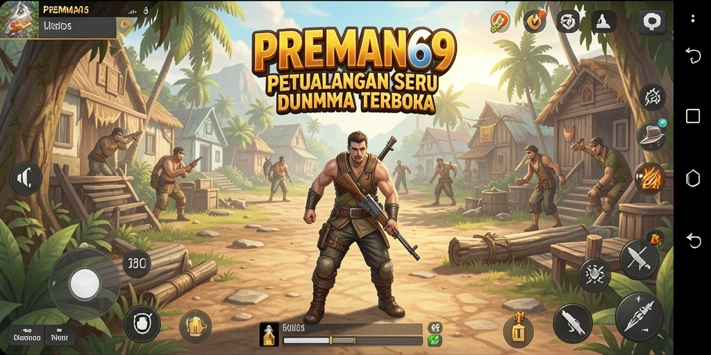 Screenshot PREMAN69 menunjukkan petualangan seru di dunia terbuka.