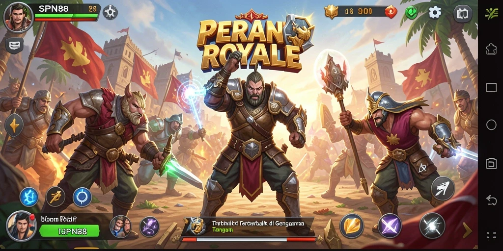 Tampilan gameplay SPN88 penuh aksi dan strategi Battle Royale.