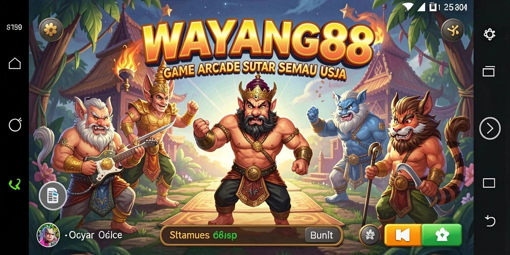 Tangkapan layar dari gameplay seru WAYANG88 dengan grafis menarik.